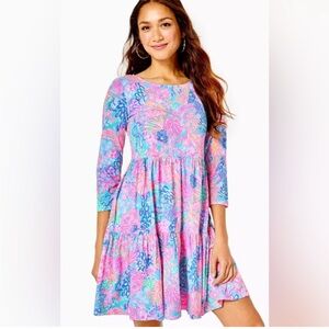 Lilly Pulitzer Geanna Dress Multi Splendor In The Sand